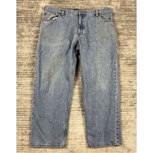Basic‎ Editions Jeans Mens 42x30 Blue Medium Wash Tapered Casual Outdoors